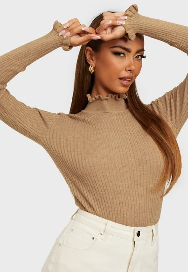 Vila Vigrade High Neck L/S Knit Top/Pb Stickade tröjor