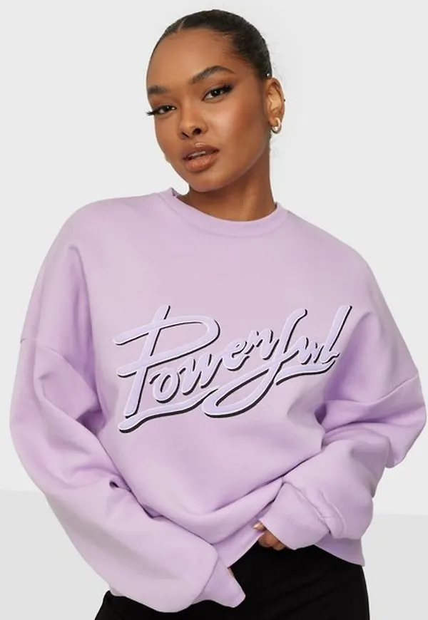 NLY Trend Printed Chunky Sweat Sweatshirts Lila