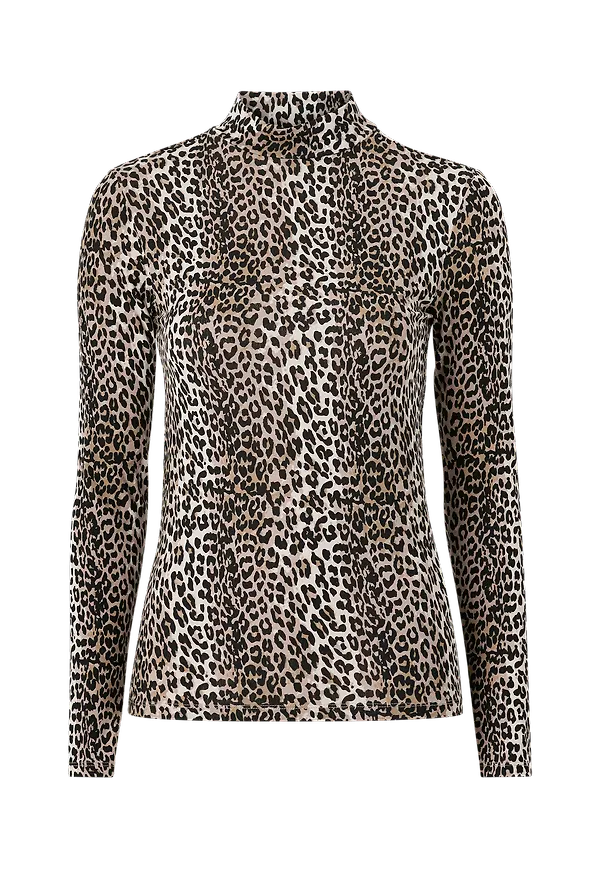 JDY - Topp jdySandy L/S Highneck Top Jrs - Beige