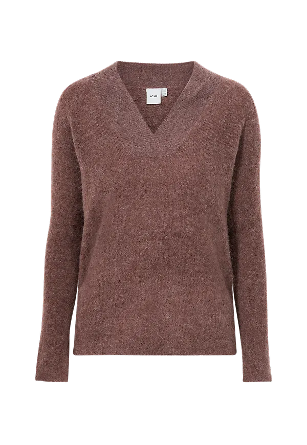 ICHI - Tröja ihAmara V LS Pullover - Röd
