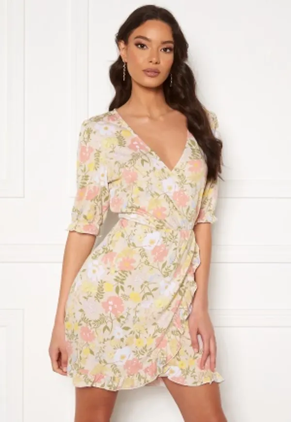 VILA Octavia S/S Dress Birch Festival Flowe M