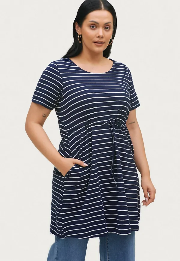 Zizzi - Tunika vDorit S/S Tunic - Blå