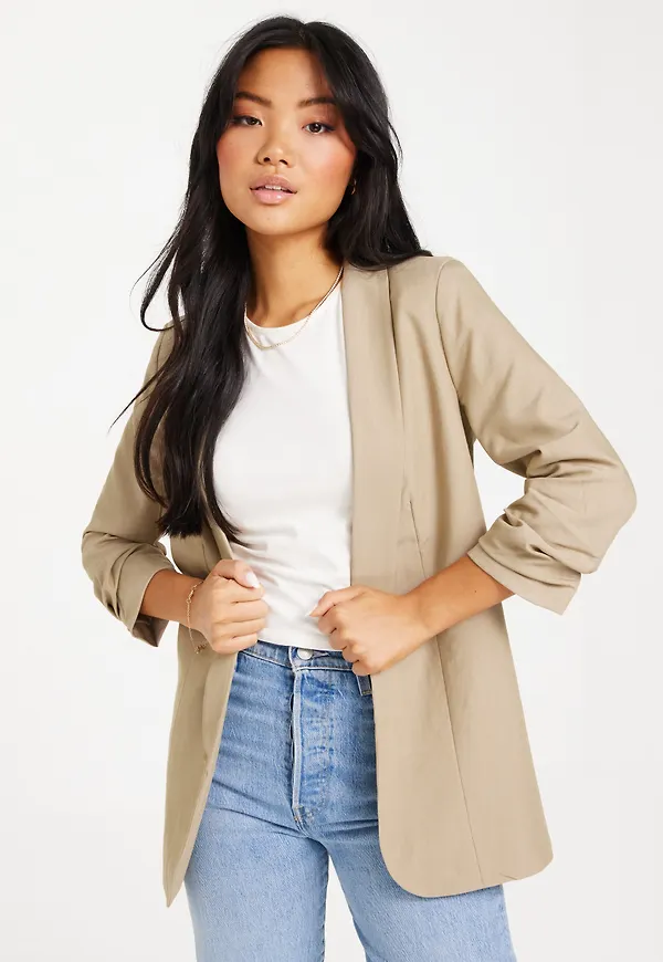 Pieces - Kavajer - White Pepper - Pcboss 3/4 Blazer Noos - Jackor - Suits