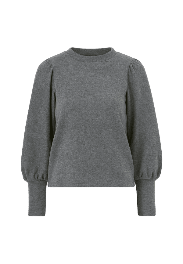 Vero Moda - Topp vmKinsey L/S Rib Puff Top - Grå