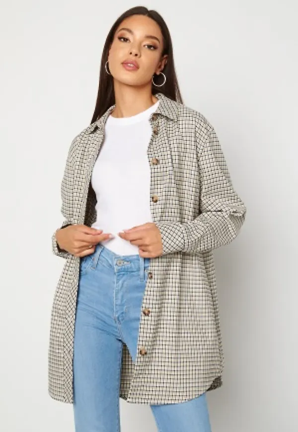 Object Collectors Item Mira L/S Shirt Sandshell Check Khak 38