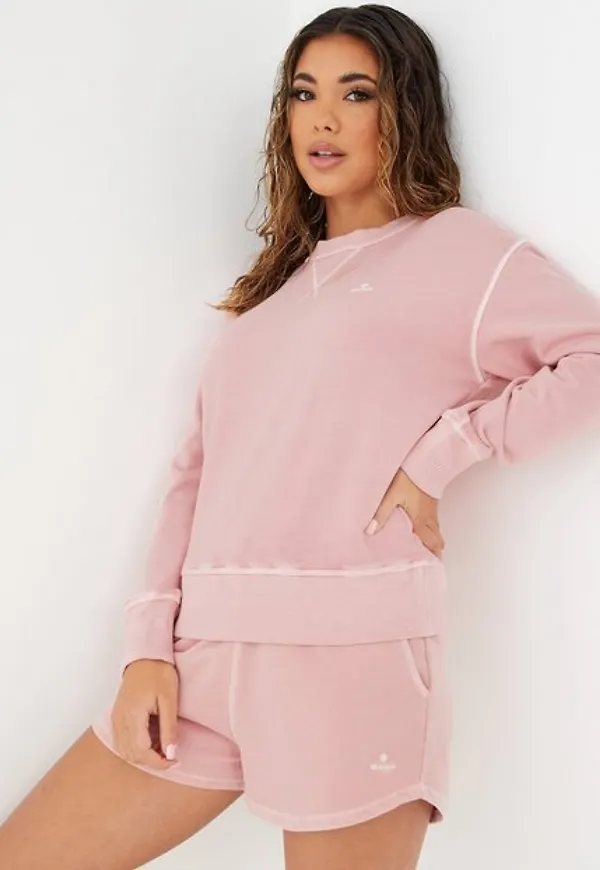 Gant D2. Sunfaded C-Neck Sweat Sweatshirts Pink