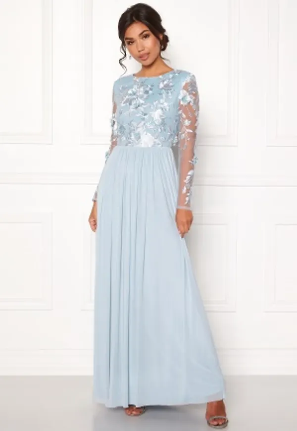 Moments New York Daisy Mesh Gown Blå 40