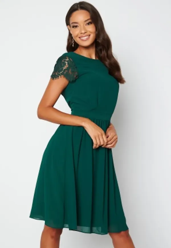 Moments New York Camellia Lace Dress Dark green 38