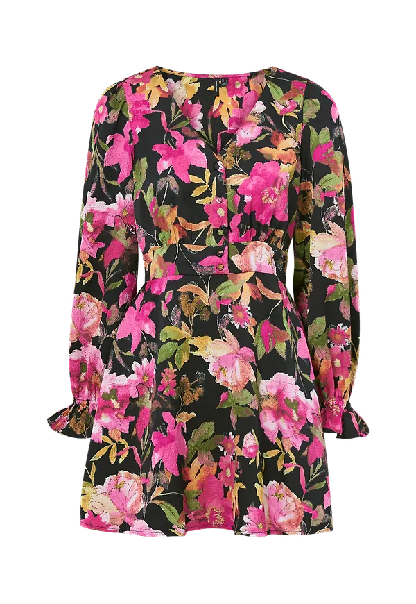 Vero Moda - Klänning vmElly LS Mini Dress Wvn - Lila