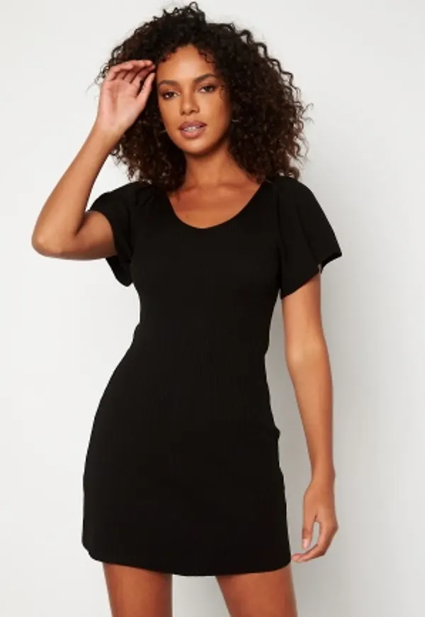 ONLY Leelo S/S V-Neck Dress Knit Black L