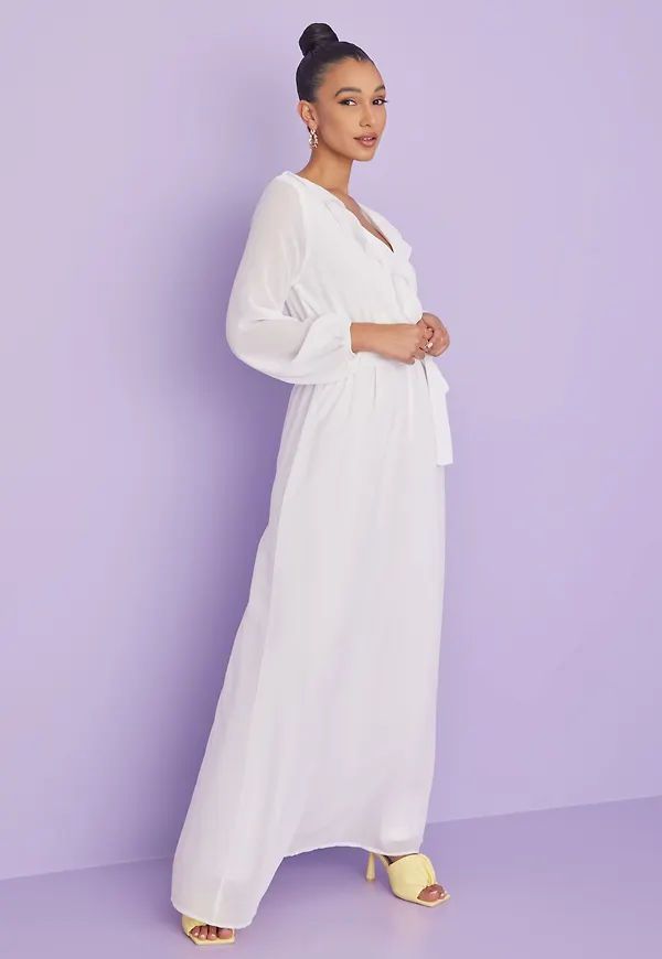 Sisters Point - Maxiklänningar - Cream - Sofia Dress - Festklänningar - Maxi Dresses