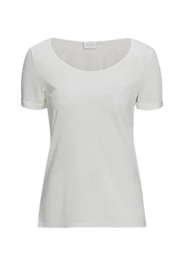 Vila - Topp viSumi S/S New Back Lace Top - Vit