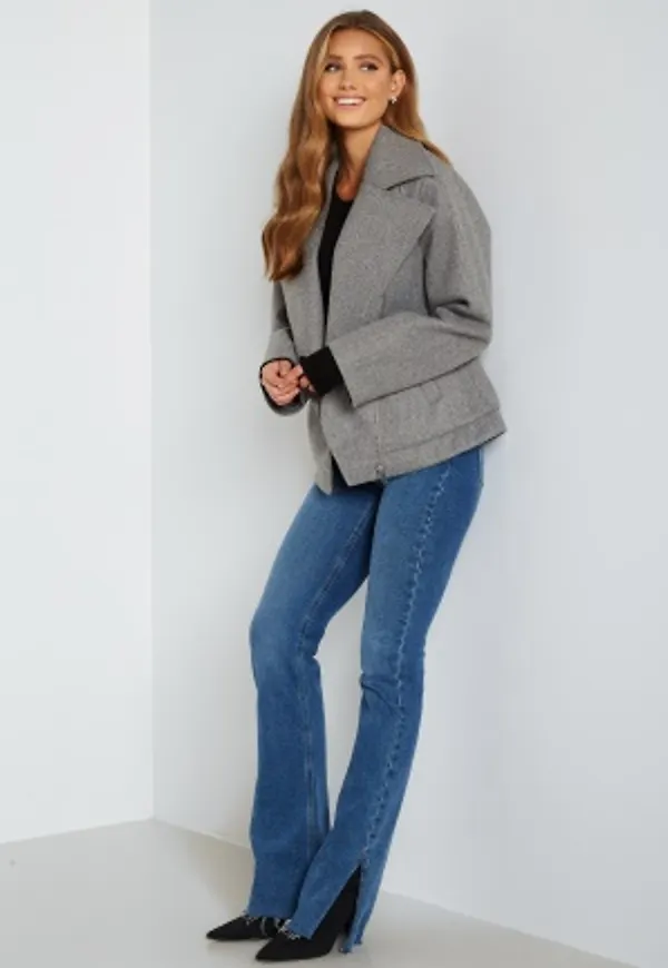 Lojsan Wallin x BUBBLEROOM Biker Jacket Grey 42
