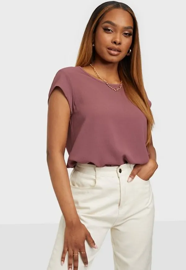 Only Onlvic S/S Solid Top Noos Ptm Blusar & Skjortor Rose Brown