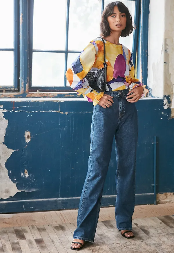 NA-KD Trend Bomullsblus - Multicolor