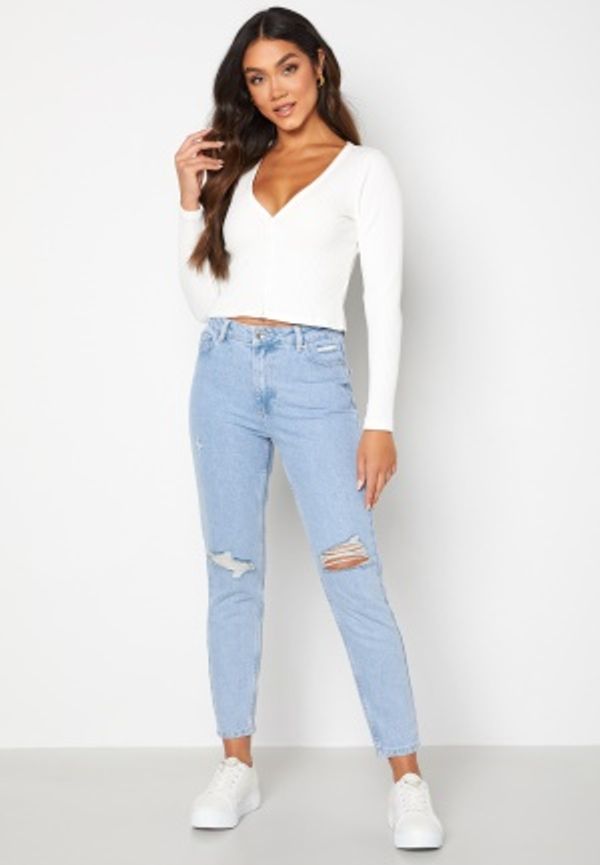 ONLY Jagger High Mom Ankle Light Blue Denim Det 28/32