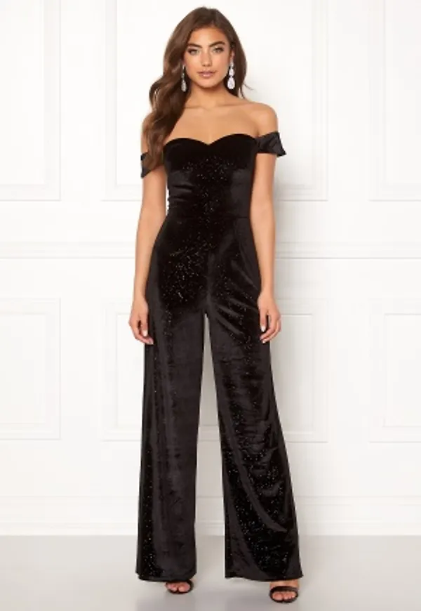 Moments New York Inda Velvet Jumpsuit Black 38