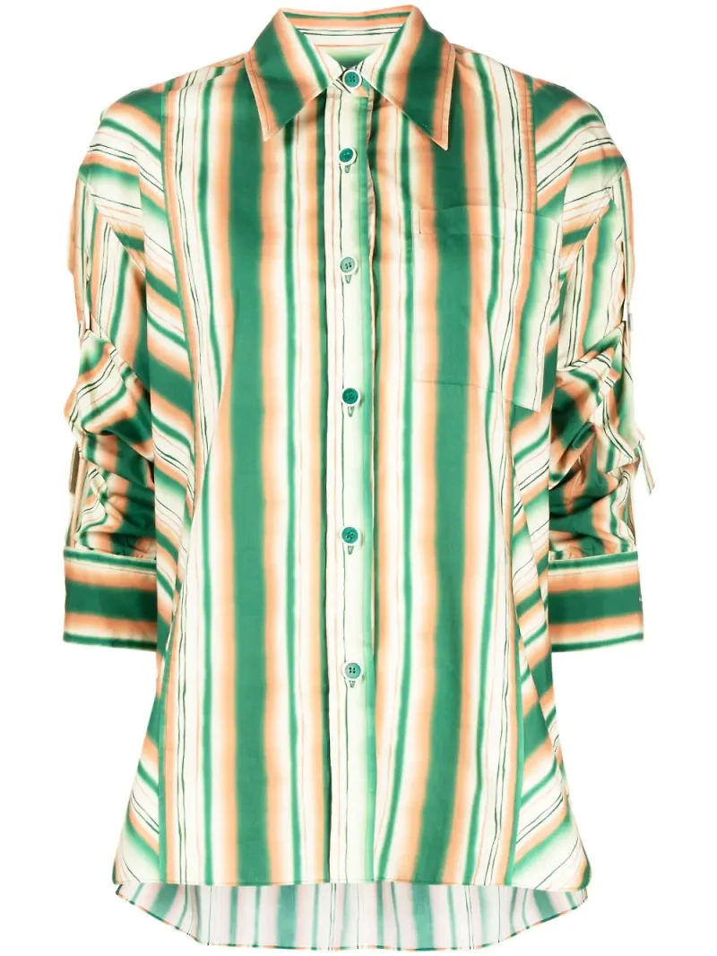 3.1 Phillip Lim randig skjorta - Grön