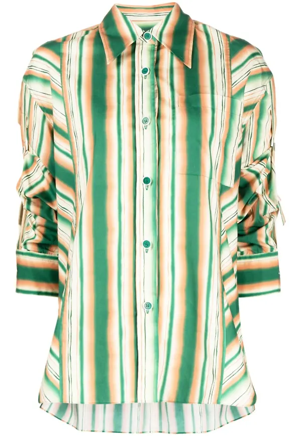 3.1 Phillip Lim randig skjorta - Grön