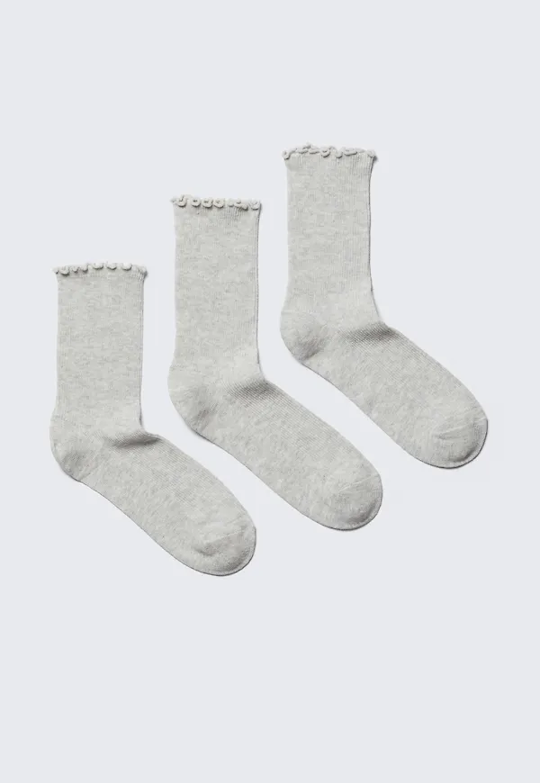 3-pack Frill Edge Socks
