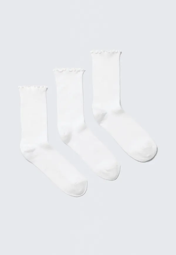 3-pack Frill Edge Socks