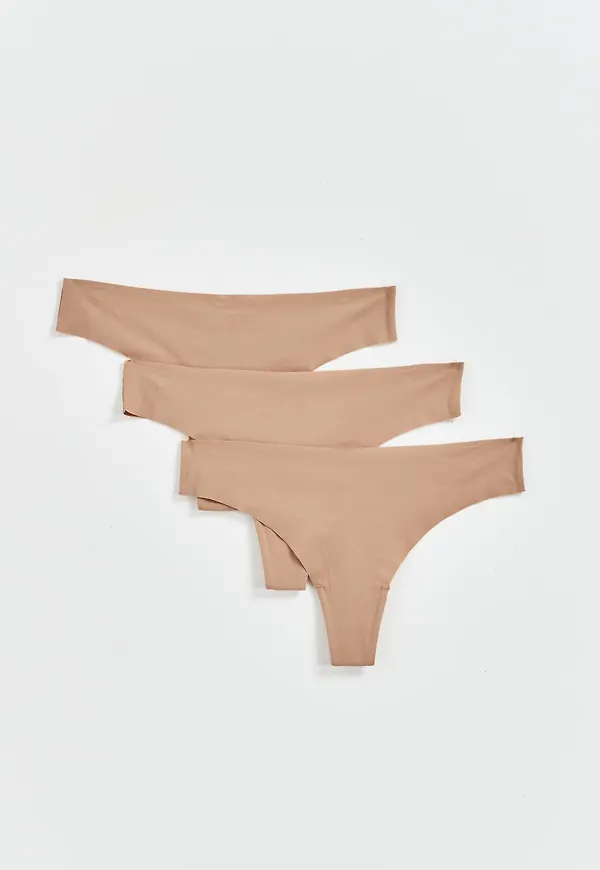 3-pack invisible thong