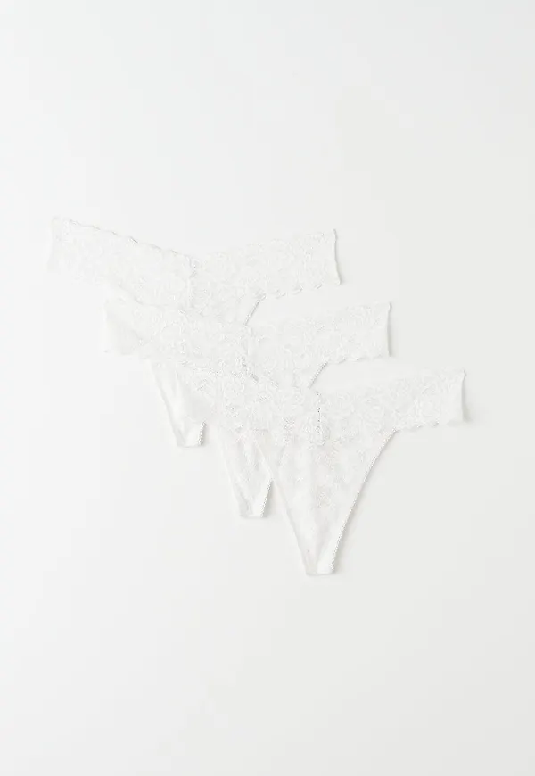 3-pack lace string