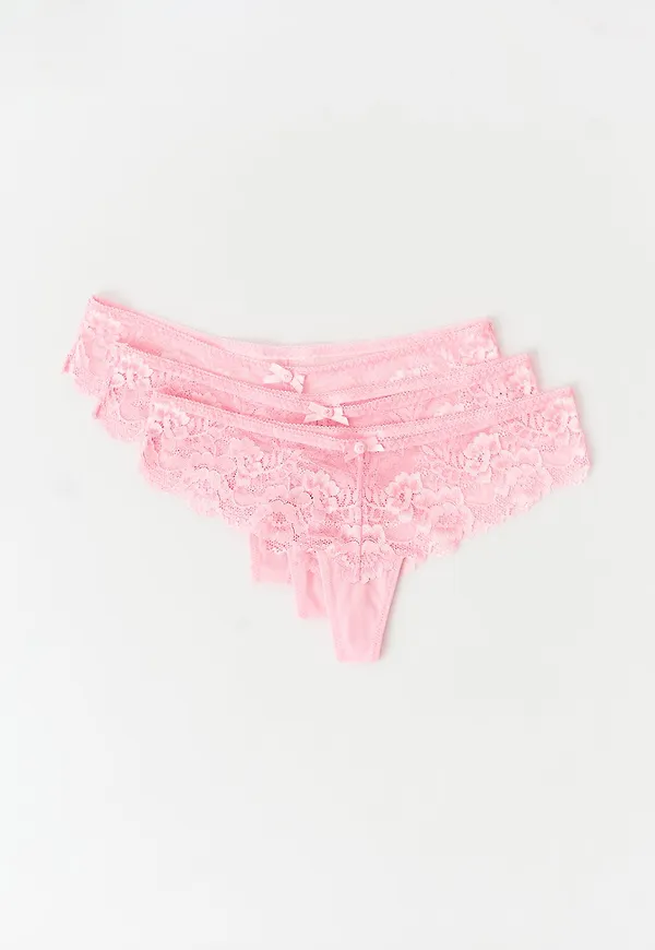 3-pack lace string