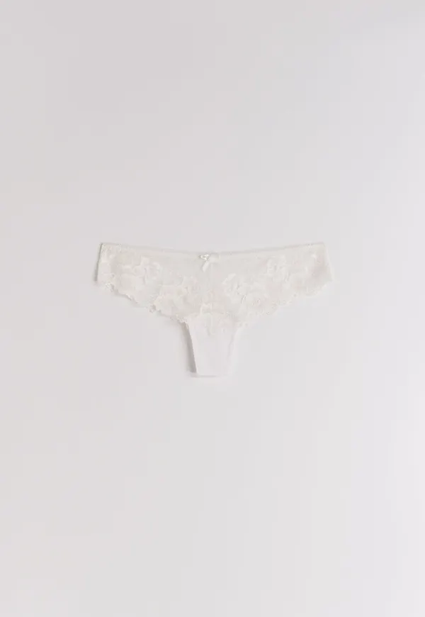 Gina Tricot - pack lace string - trosor-3-pack - Vit - XL - Dam