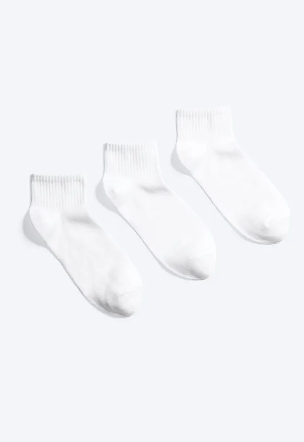 3-pack low crew socks