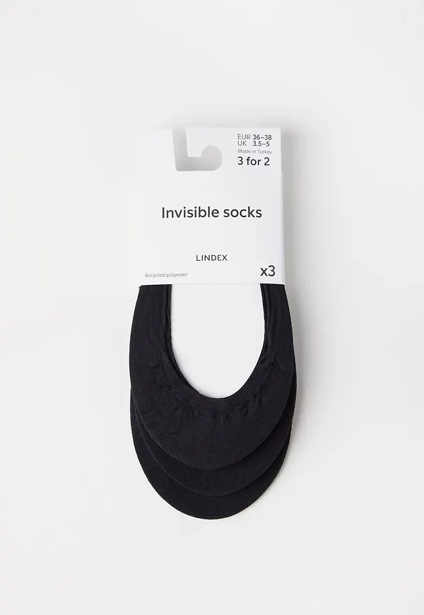 3-pack Osynliga strumpor