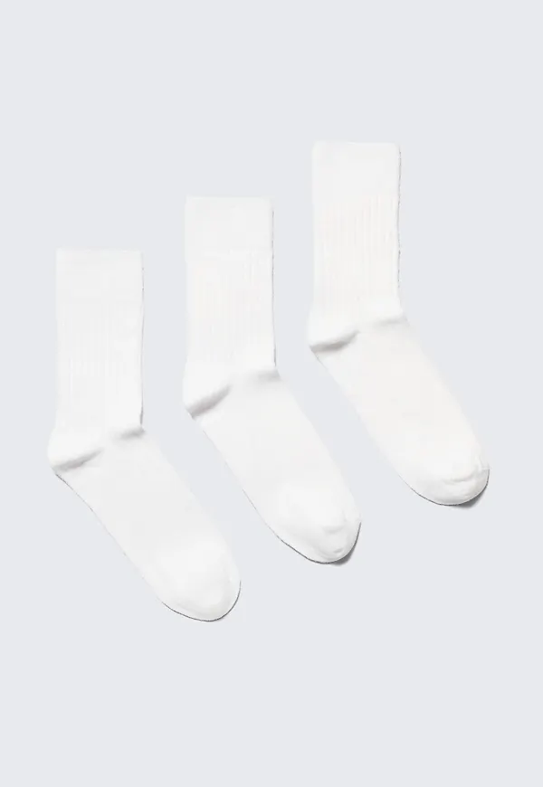 3-pack Ribbed Crew Socks