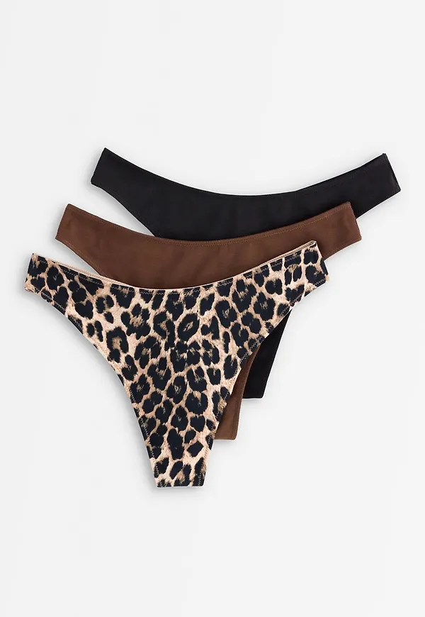 3-pack stringtrosa med låg midja