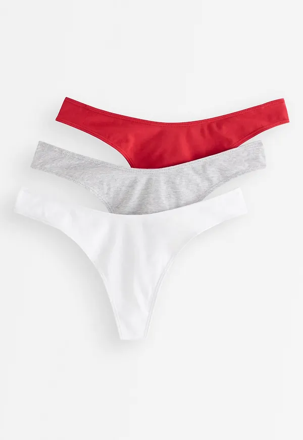 3-pack stringtrosa med låg midja