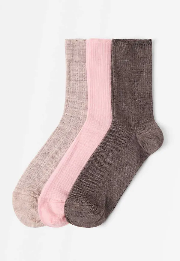 3-pack strumpor i merinoullsblandning