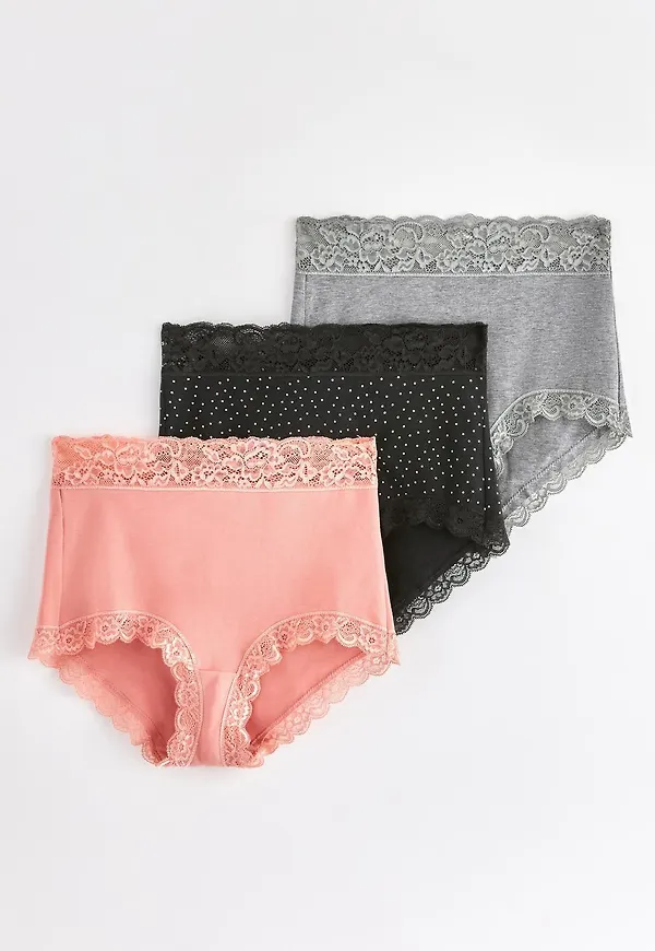 3-pack trosor med hög midja