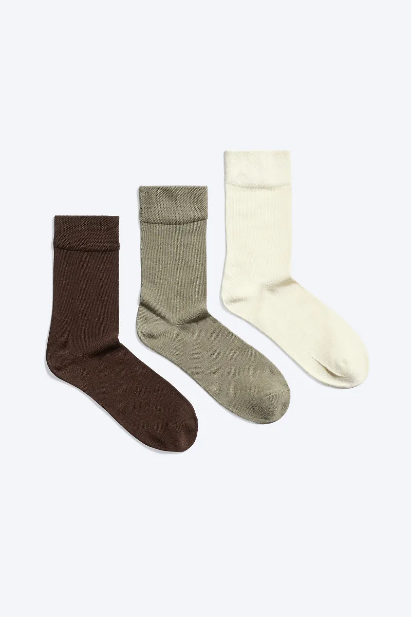 3-Pack Viscose-Blend Socks