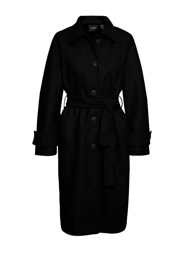 Vero Moda - Kappa vmFortunerie Long Coat - Svart