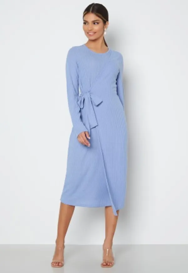 Happy Holly Karina fine knitted dress Dusty blue 32/34