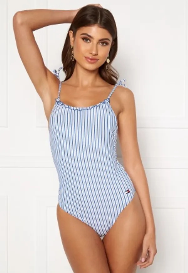 TOMMY HILFIGER One Piece 0GY Seersucker blue XS