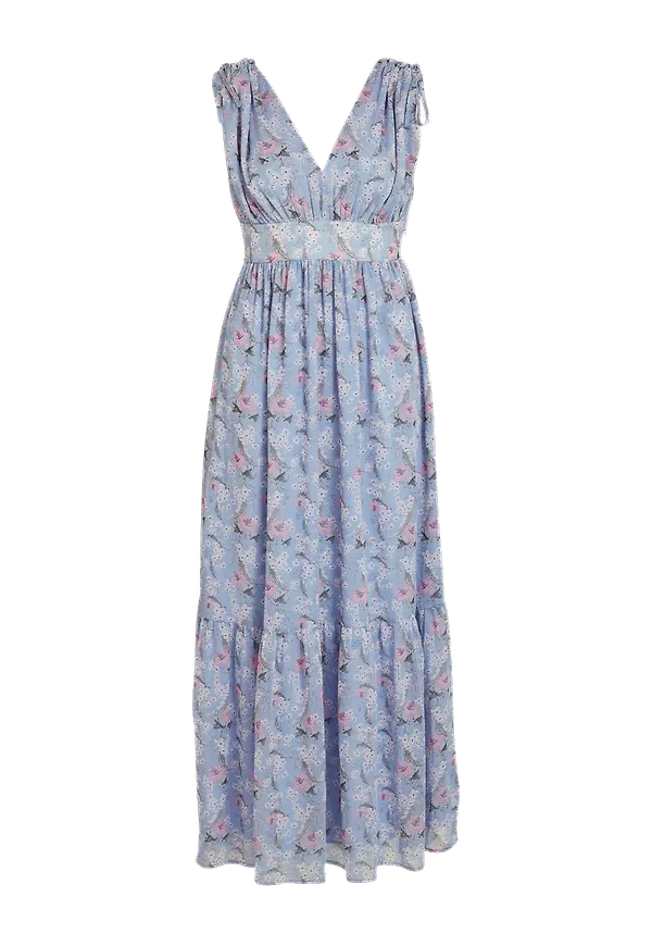 Vila - Maxiklänning viDanella S/S Maxi Dress - Blå