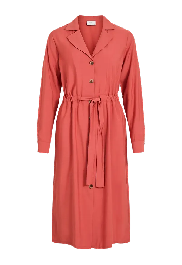 Vila - Klänning viGlitanis L/S Coatigan - Rosa