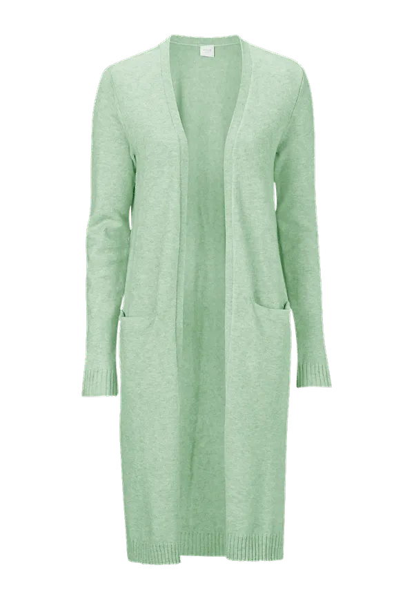 Vila - Cardigan viRil L/S Long Knit - Grön