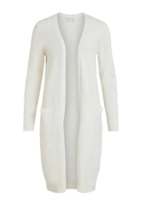 Vila - Cardigan viRil L/S Long Knit - Vit
