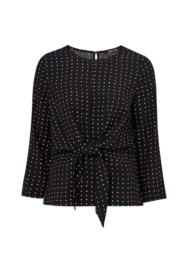 Only - Topp onyMichelle 4/5 Aop Bow - Svart
