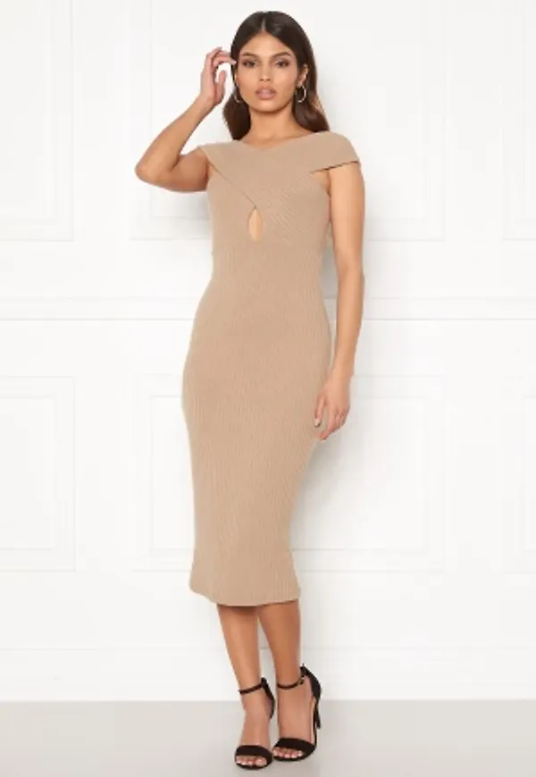 Sara Sieppi x Bubbleroom Off shoulder Rib Dress  S