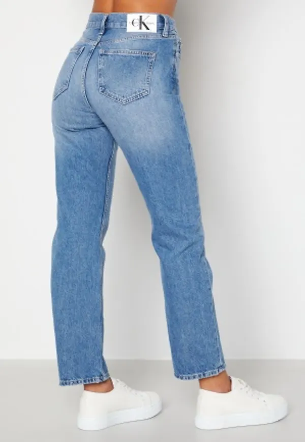 Calvin Klein Jeans High Rise Straight Ankle 1A4 Denim Medium 29