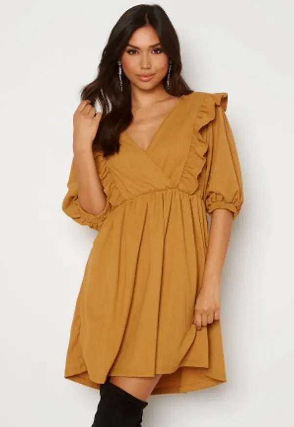 Object Collectors Item Carolyn S/S Dress Honey Mustard S