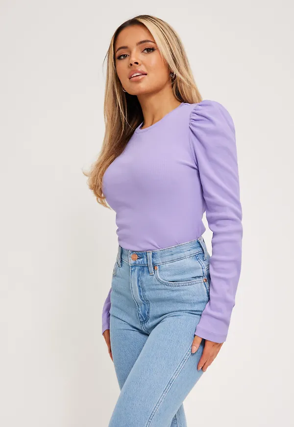 Pieces - Långärmade toppar - Lavender - Pcanna Ls Top Noos Bc - Toppar - Women's tops