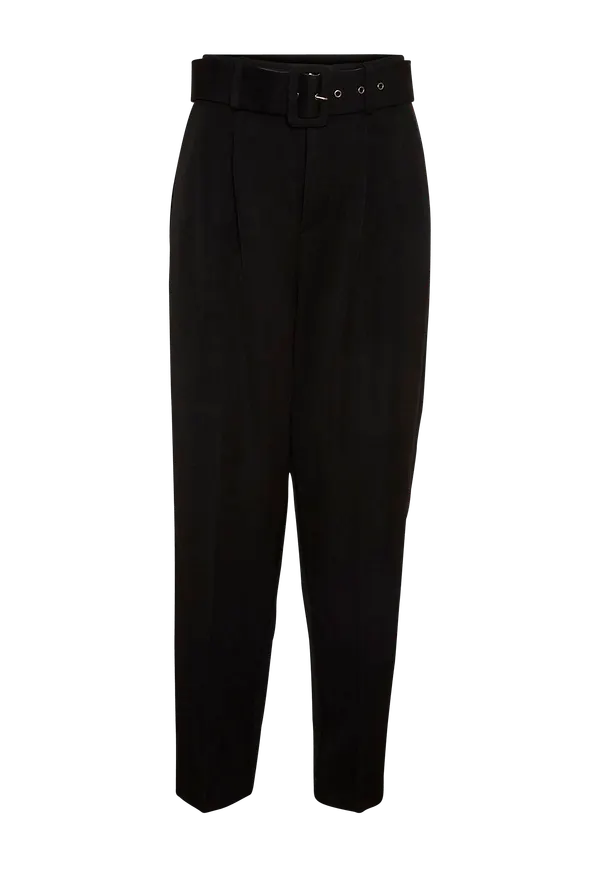 Vero Moda - Byxor vmLillian H/W Belt Pant - Svart